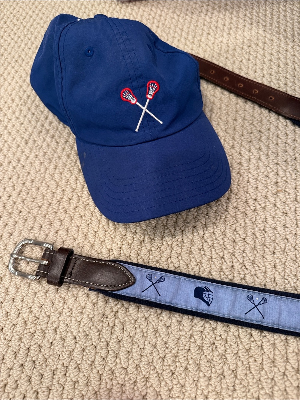 Vineyard Vines Kids Blue Lacrosse Cap and youth belt